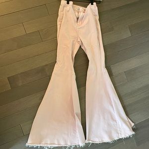 Free people pink bell bottoms size small